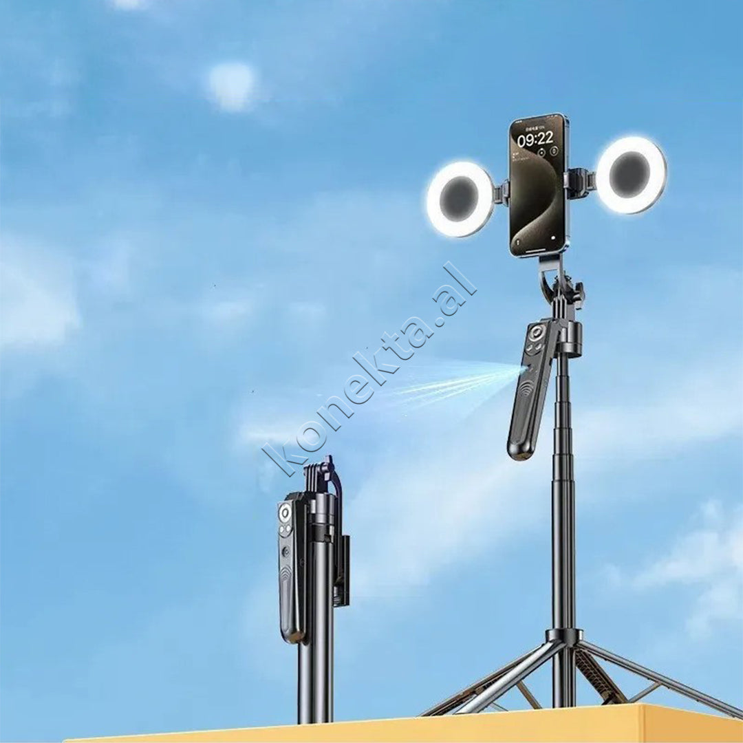 Trekembesh (Tripod) Profesional Dhe Selfie Stick Plokama 180cm