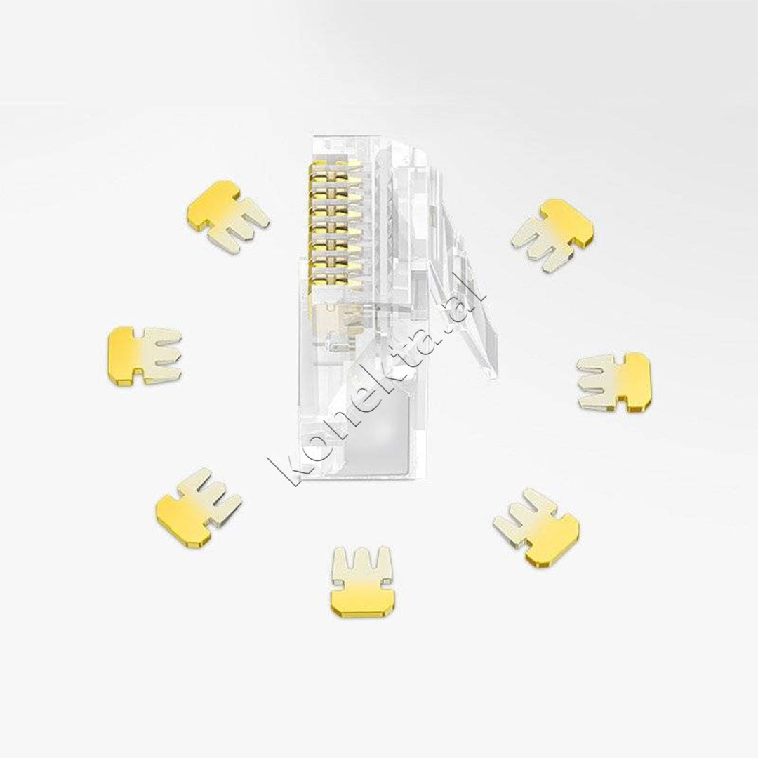 Lidhes RJ45 Cat 6 8P8C Transparent 10pcs Ugreen