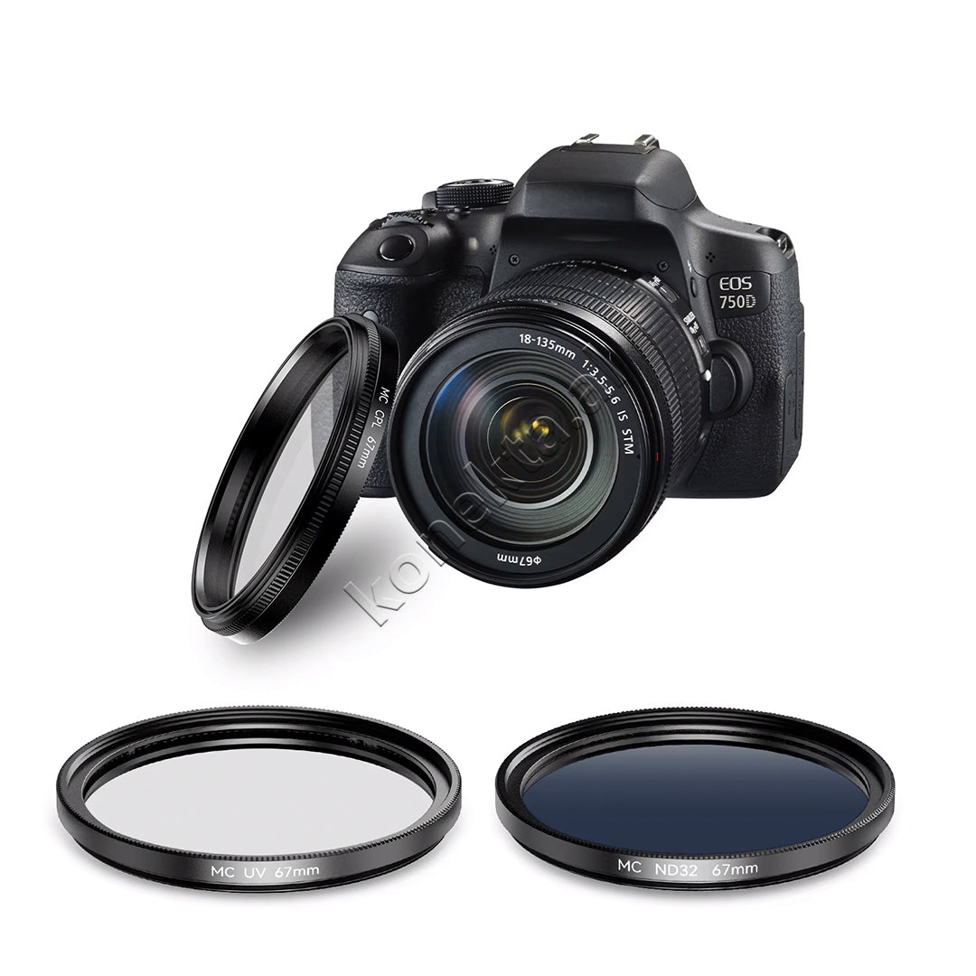 Set Filtrash CPL + UV + ND32 Me Kapese Universale 67 mm Per Smartphone Apexel