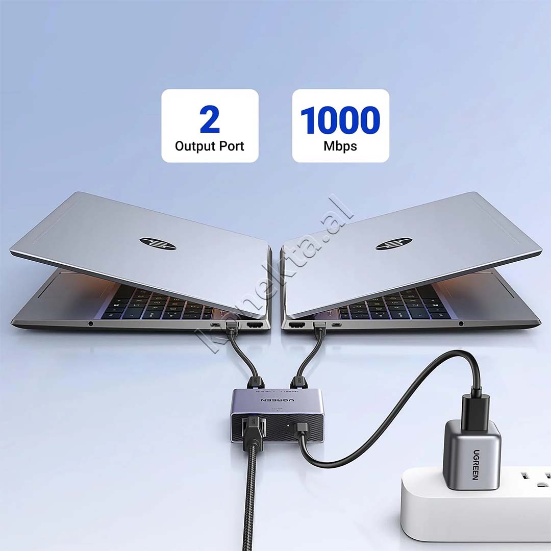 Adaptor Splitter Ethernet Ugreen 1Gbps 1 Ne 2