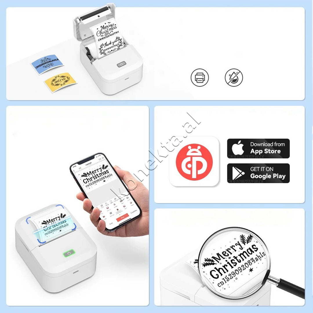 Leter Termike E Bardhe Marklife 50*30mm Per S2