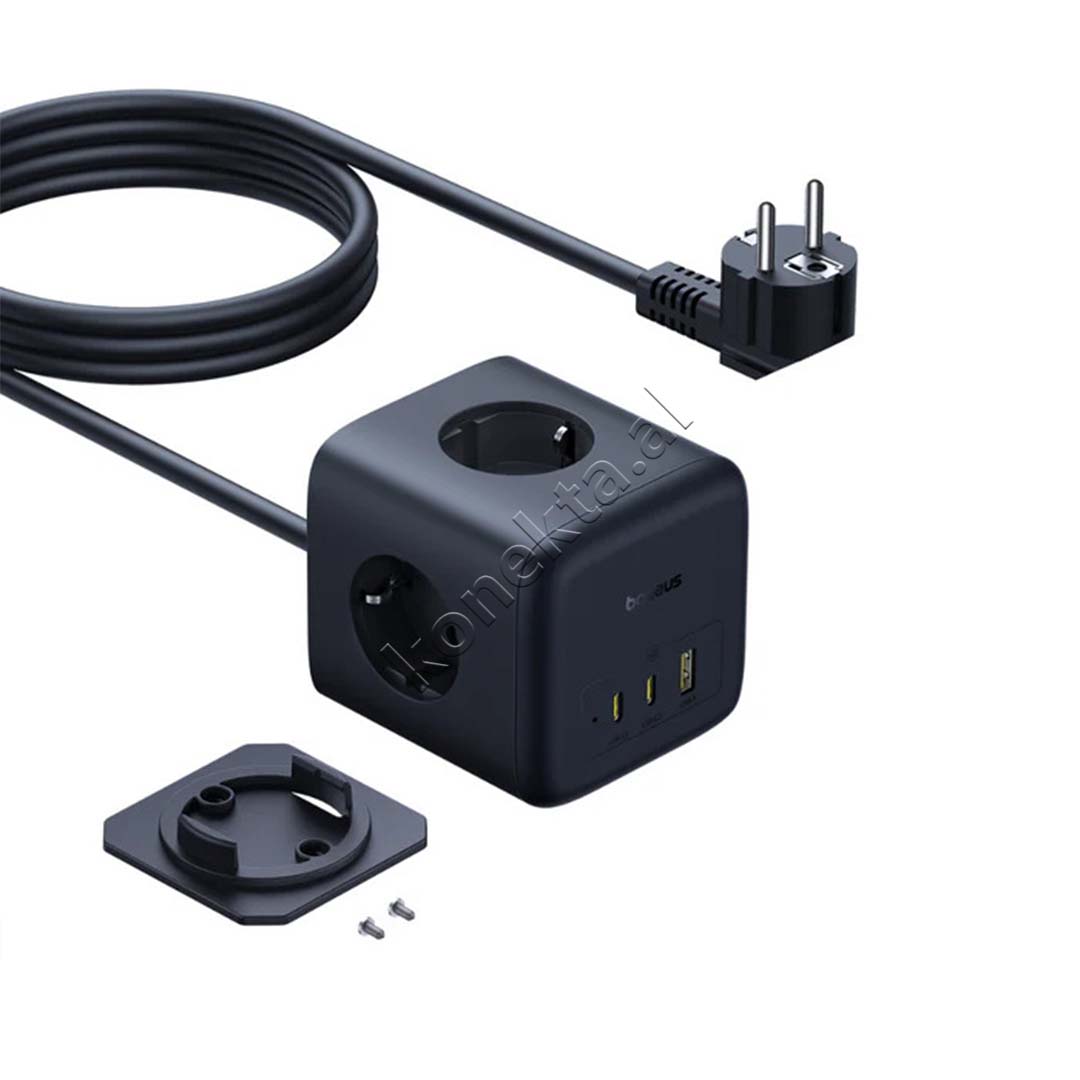 Multiprize 3 Vendeshe Me Porta 1xUSB-A Dhe 2xUSB-C Baseus