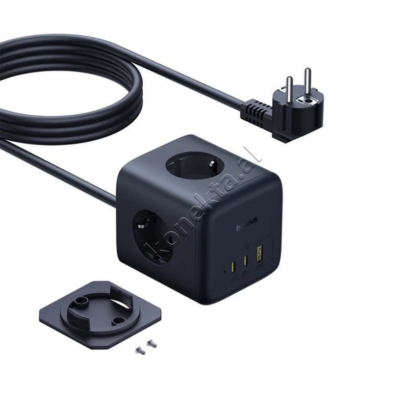 Multiprize 3 Vendeshe Me Porta 1xUSB-A Dhe 2xUSB-C Baseus