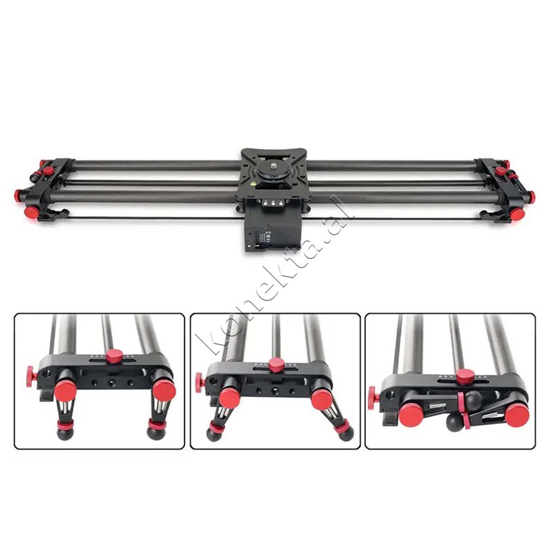 Set Trekembesh (Tripod) Profesional + Rail Slider + Bateri 6600mAh