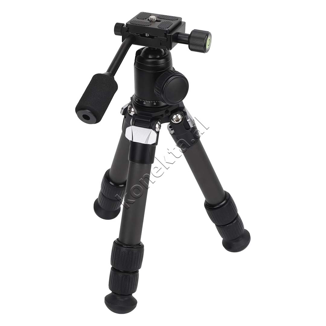 Trekembesh (Tripod) Profesional Me Fibra Karboni Dhe Vide 1/4" Per Kamera DSLR