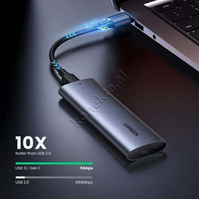 Mbajtese Dhe Lexuese SSD M.2  NGFF Ugreen Me Porte Type-C