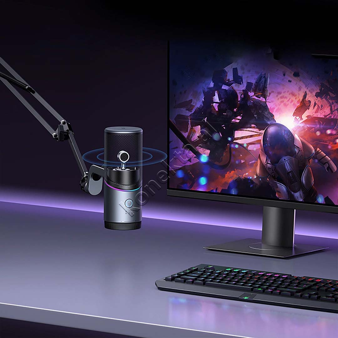 Mikrofon Profesional Me Drejtim Cardioid Dhe Drita RGB UGreen