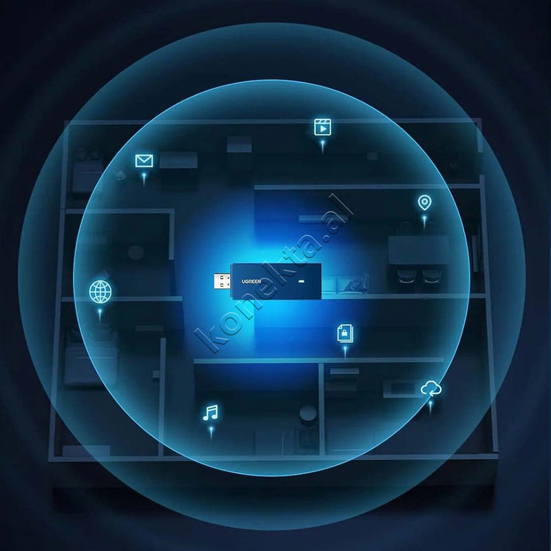 Adaptor Wi-Fi 6 Me Frekuence Te Dyfishte Ugreen