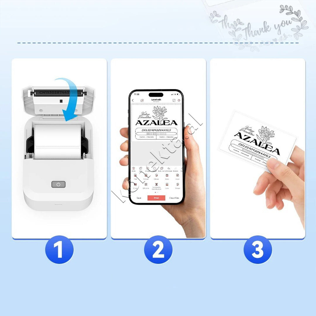 Leter Termike E Bardhe Marklife 50*30mm Per S2