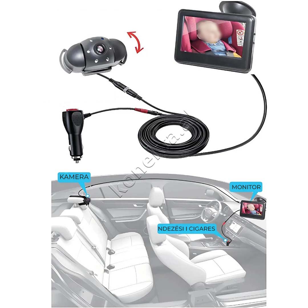 Kamera Per Monitorimin E Foshnjes Me Ekran 4.3" Per Makine