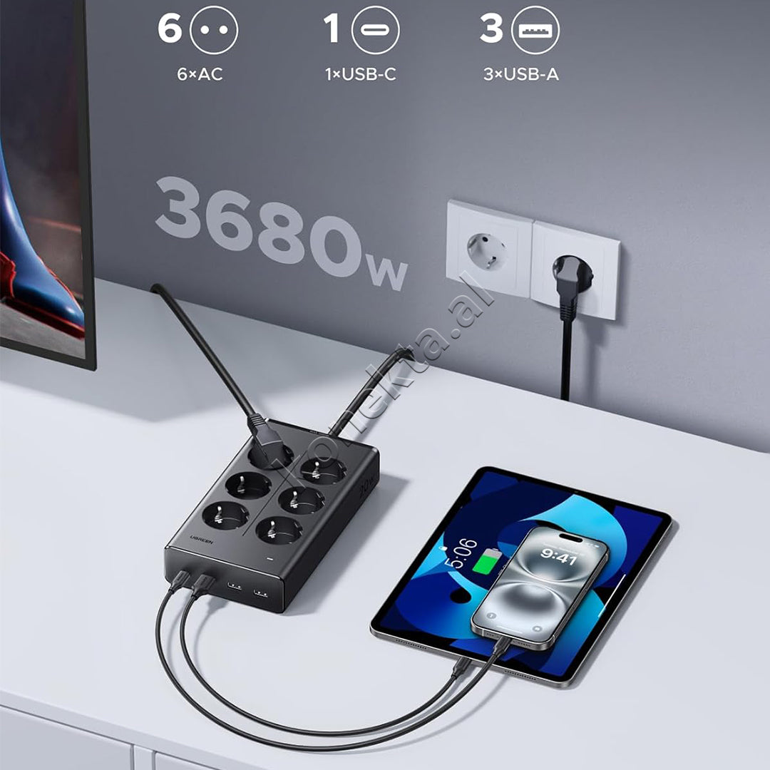 Multiprize UGreen Me 6 Vende Dhe Porta 3xUSB-A Dhe USB-C