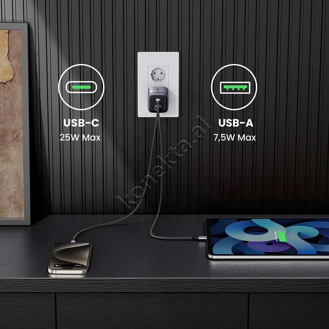 Adaptor Karikimi Nexode 35W UGreen Me Porte USB-C & USB-A