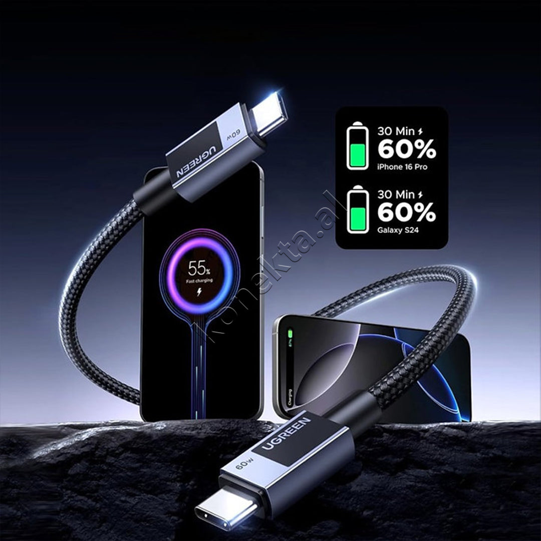 Kabell USB-C (M) Ne USB-C (M) Ugreen 1m