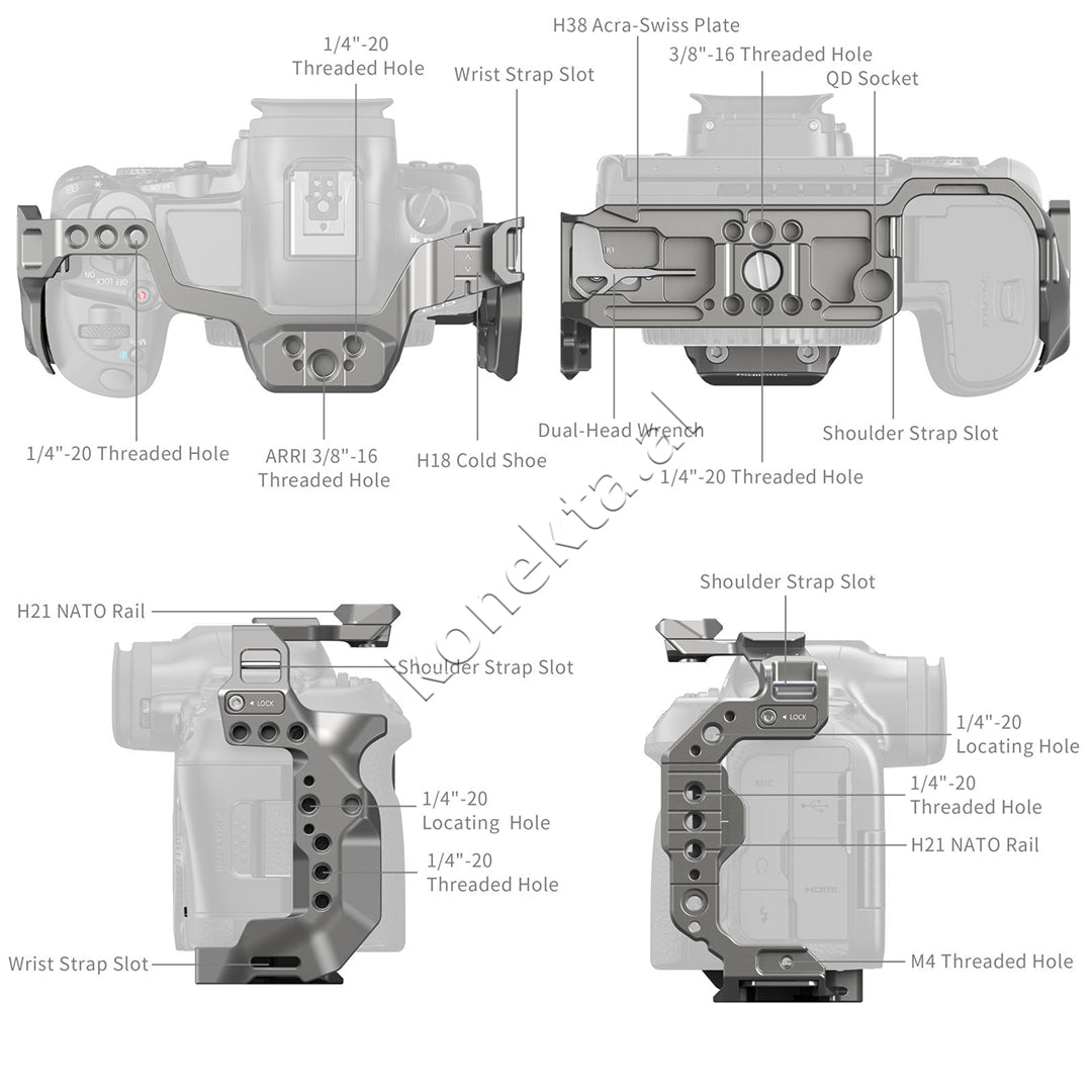 HawkLock Quick Release Cage For Canon EOS R5 Mark II SmallRig 4977