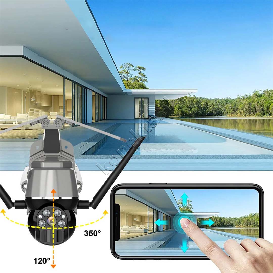 Kamera Sigurie Outdoor Me Panel Solar 1080P Me Karte SIM