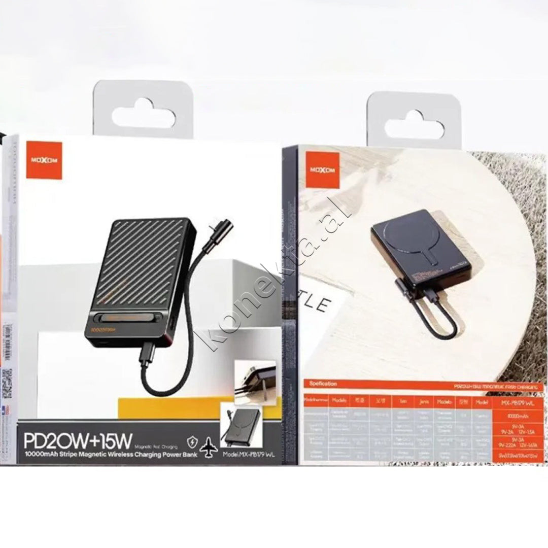 Bateri E Jashtme Me Fishe Type-C 10'000mAh Moxom