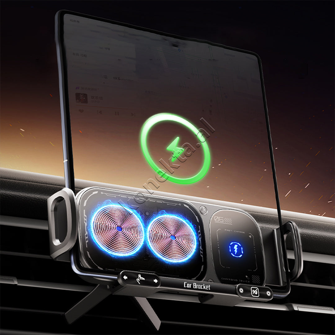 Karikues Wireless Dhe Mbajtese Celulari Per Makine XO