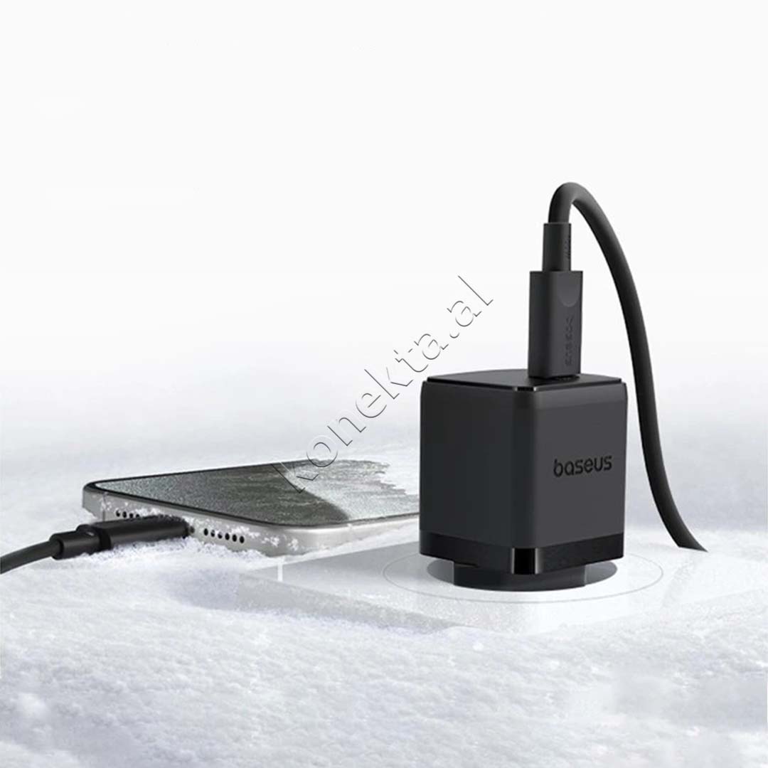 Adaptor Karikimi 30W Baseus Me Porte USB-C Dhe Fishe Type-C