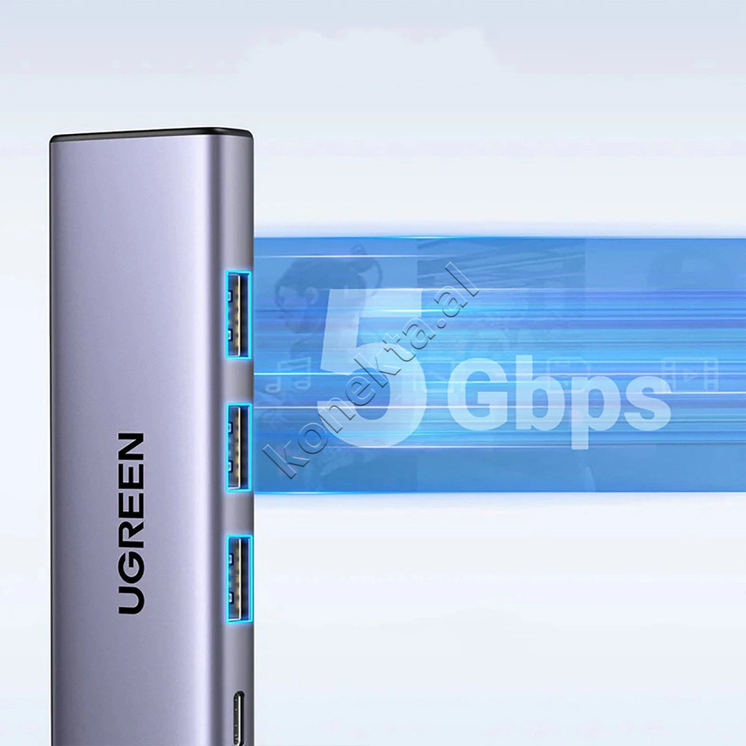 Hub 5 Ne 1 UGreen Me Porta 3xUSB-A + 1xUSB-C + 1xHDMI