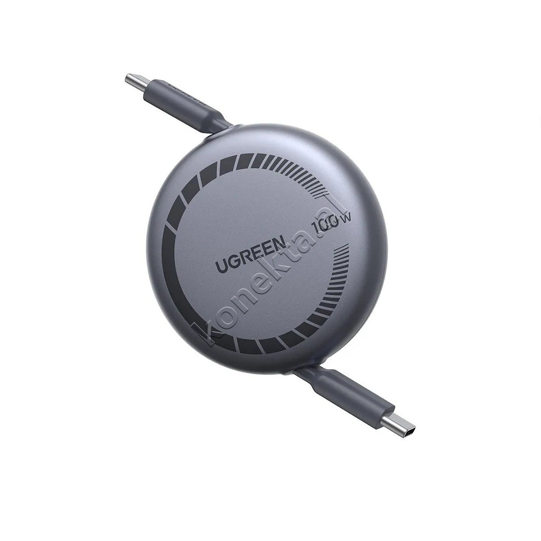 Kabllo Inteligjente USB-C 100W 1m Me Terheqje Automatike Ugreen