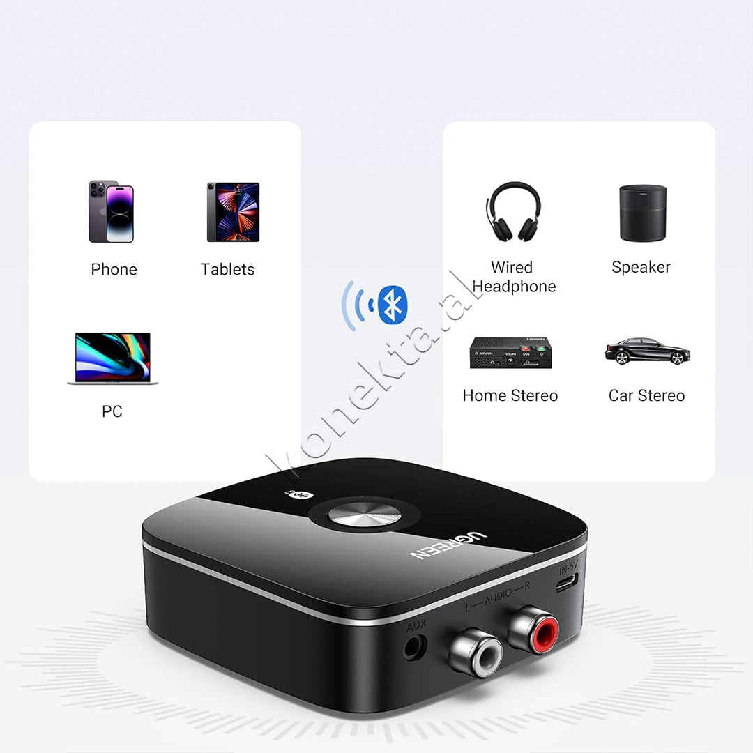 Marres Audio Bluetooth 5.1 Me HiFi, 2x RCA Dhe 3.5 mm UGreen