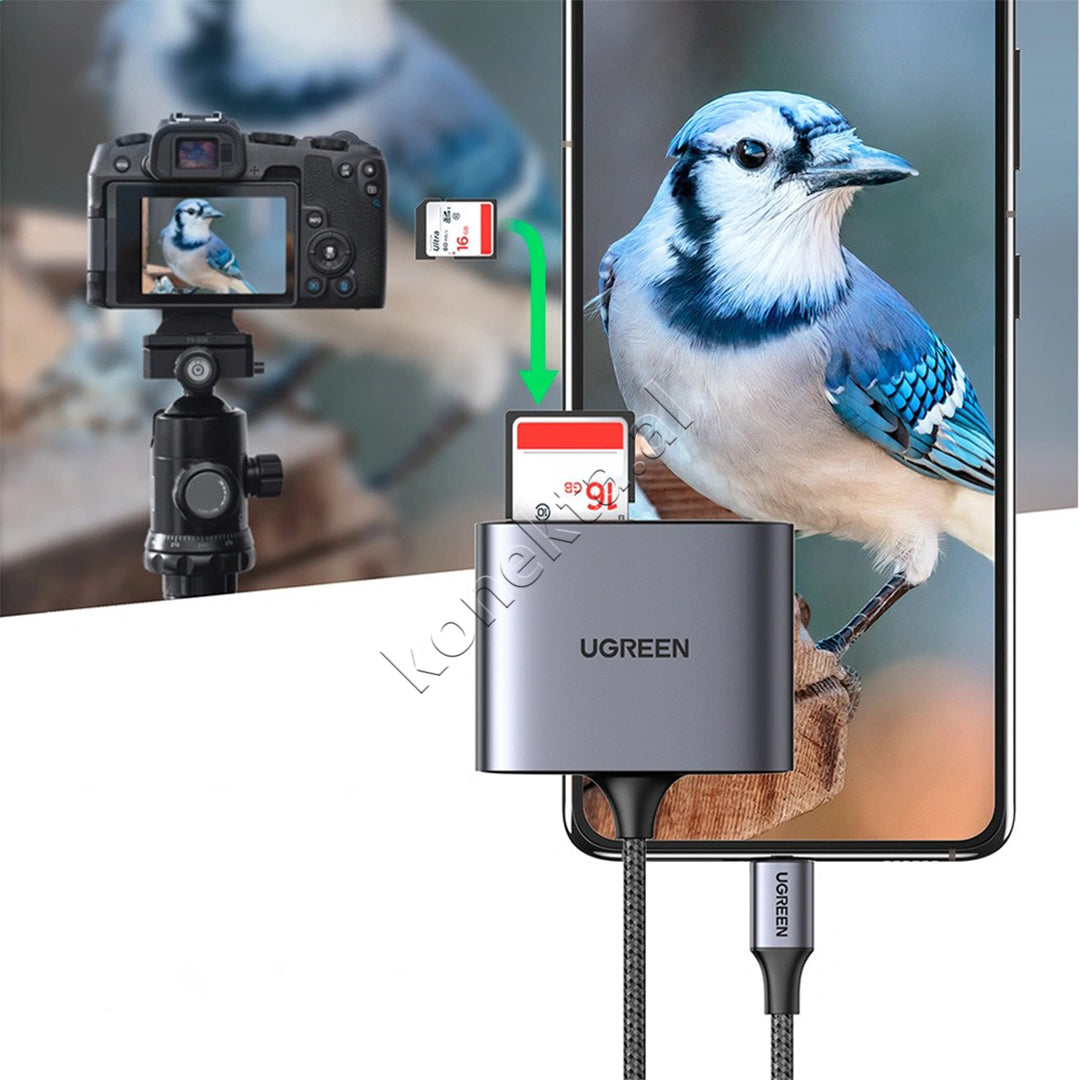 Lexues Kartash SD/TF 3 Ne 1 Ugreen Me Porte USB Dhe Kabell Type-C