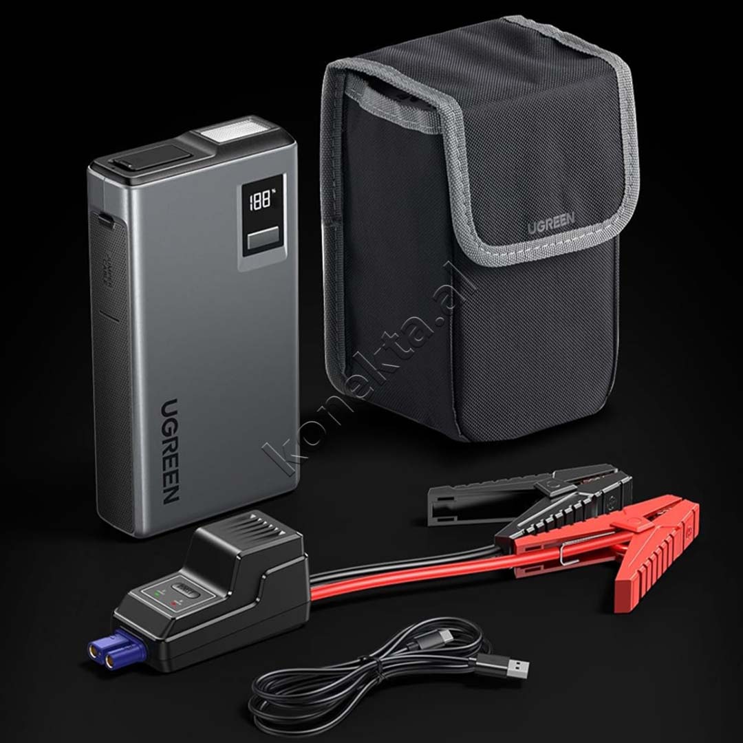 Bateri E Jashtme Multifunksionale Starter 12'000mAh Per Makine Me Panel Digjital Dhe Drite