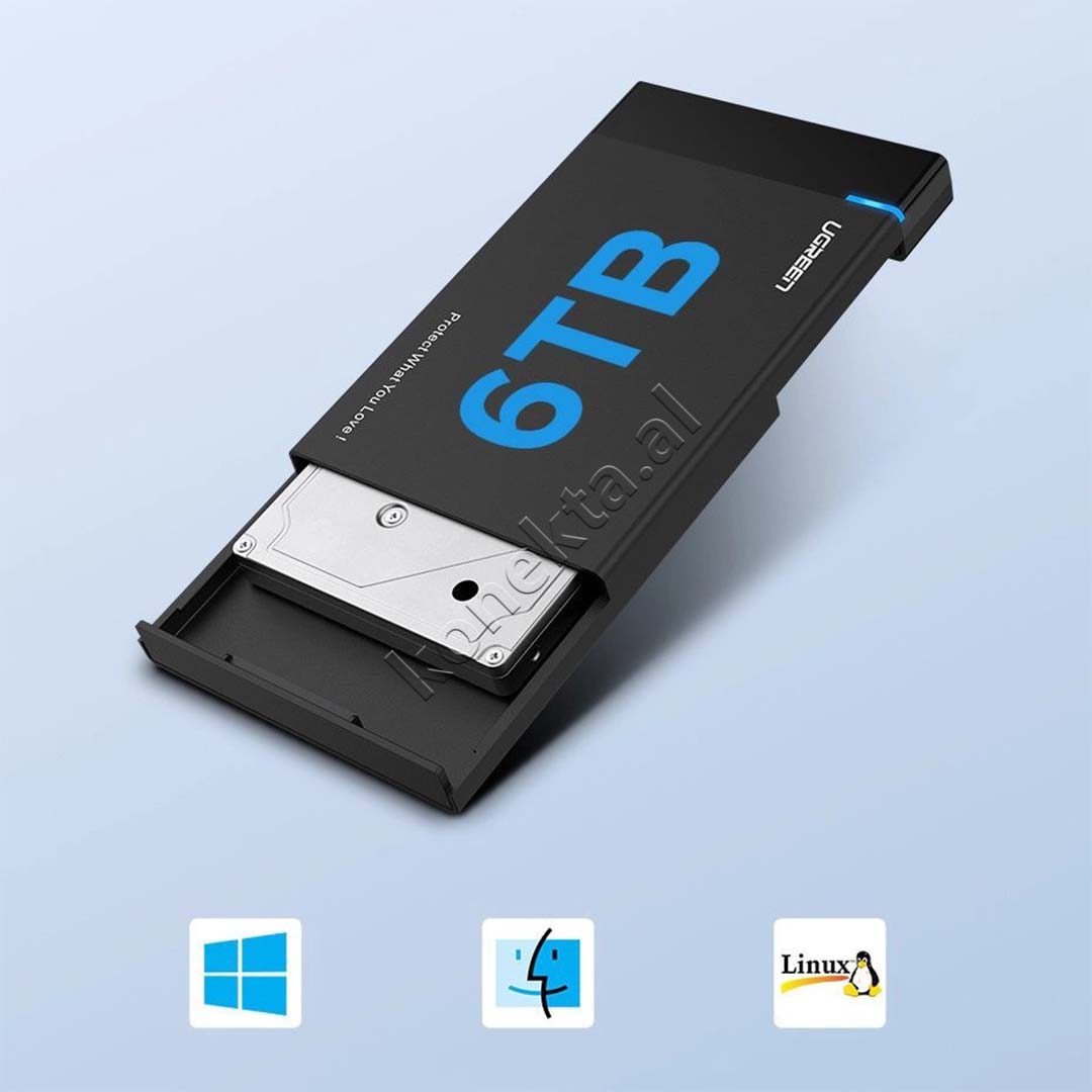 Mbajtese Dhe Lexuese Ugreen Per HDD/SSD 2.5" SATA Me USB 3.2 Gen 1