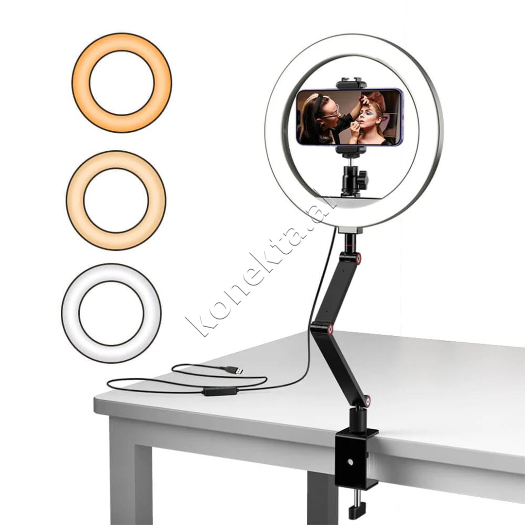 Ring Light Profesional 10" Me Mbajtese Per Smartphone Apexel