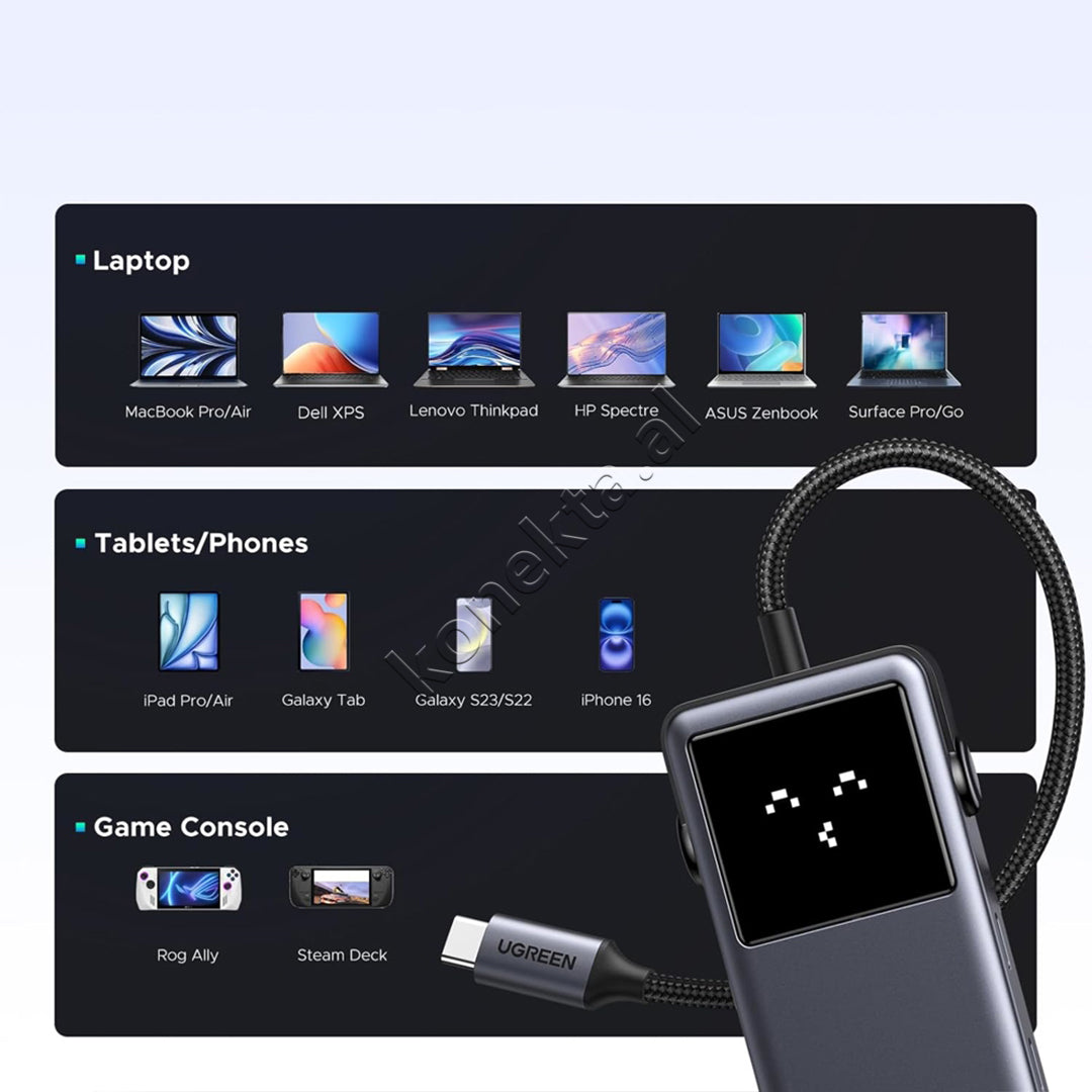 Hub 6 Ne 1 Me Porta 3xUSB-C + 2xUSB-A + 1xHDMI UGreen