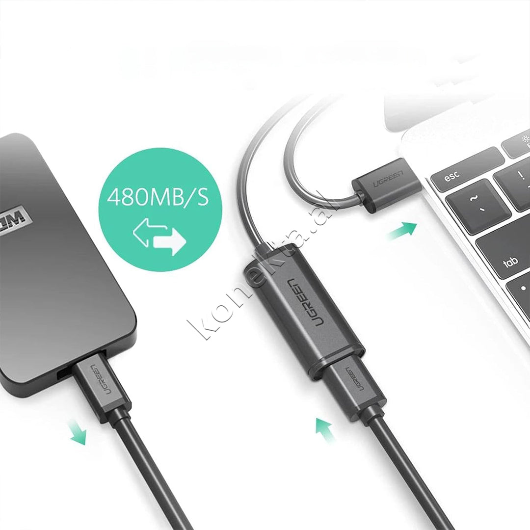 Kabell USB-C (M) Ne USB-C (F) Ugreen 20m