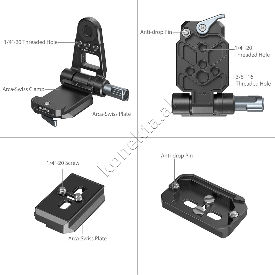 NP-F Battery Adapter Mount Plate Kit For Mirrorless Cameras SmallRig 4696