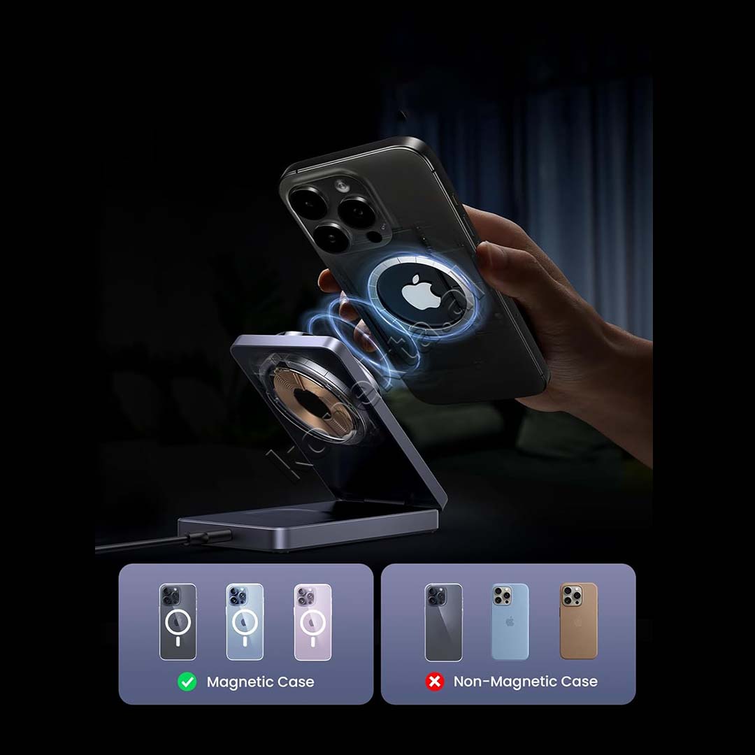 Karikues Wireless Magnetik UGreen 15W 2 Ne 1