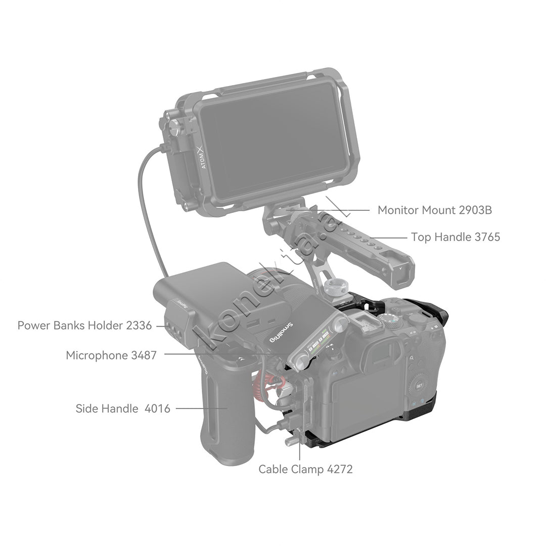 Aksesor “Black Mamba” Cage for Canon EOS R6 Mark II / R6 Mark III SmallRig 4161