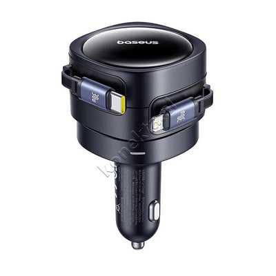 Adaptor Karikimi Per Makine 60W Me Fishe Lightning Dhe Type-C Te Terheqshme Baseus
