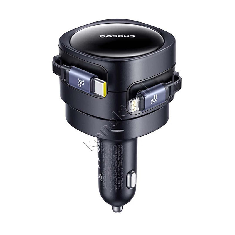 Adaptor Karikimi Per Makine 60W Me Fishe Lightning Dhe Type-C Te Terheqshme Baseus