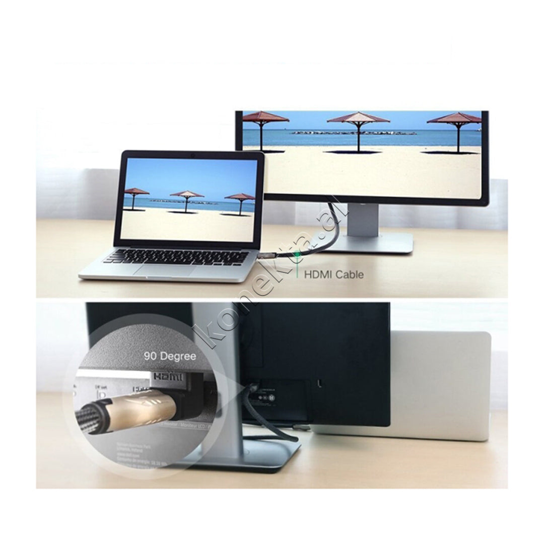 Adaptor HDMI (M) - HDMI (F) Down-Angled Ugreen