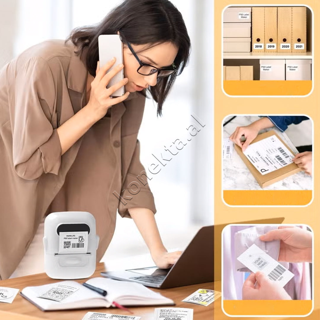 Leter Termike E Bardhe Marklife 40*30mm Per P50