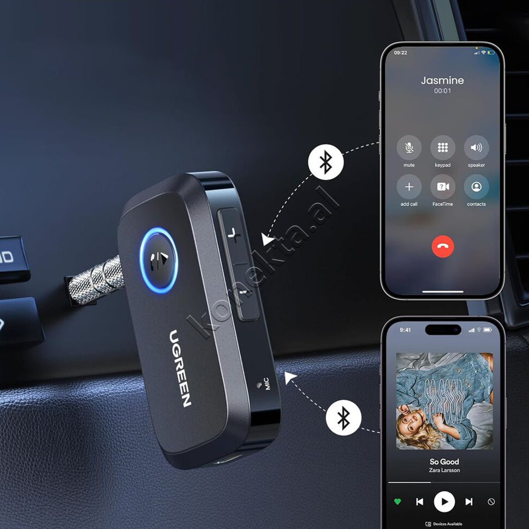 Adaptor Audio 3.5mm Me Bluetooth Dhe Mikrofon Të Integruar Ugreen