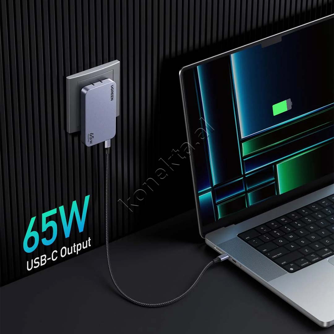 Adaptor Karikimi Nexode Pro 65W UGreen Me Porta 2xUSB-C & 1xUSB-A