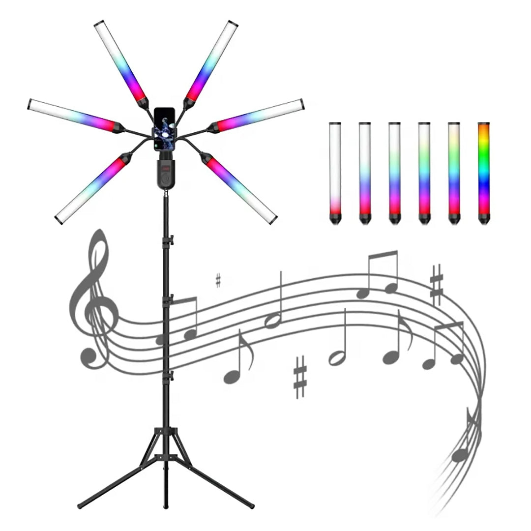 Trekembesh (Tripod) Me 6 Drita LED Te Palosshme
