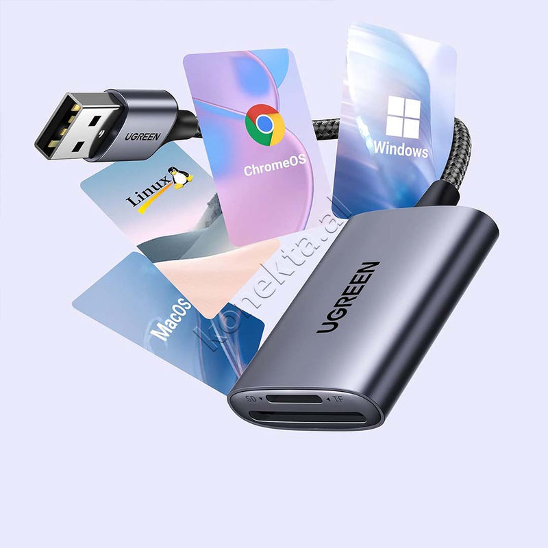 Lexues Kartash Ugreen Me Porte USB 3.0 Per Karta SD/ TF