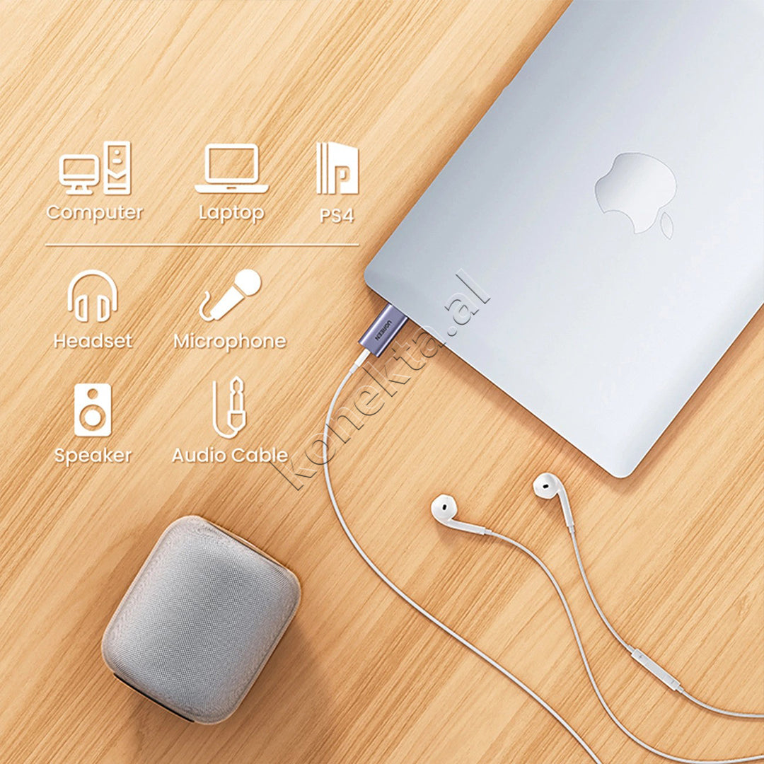 Adaptor Audio USB-A (M) Ne AUX 3.5mm (F) Ugreen