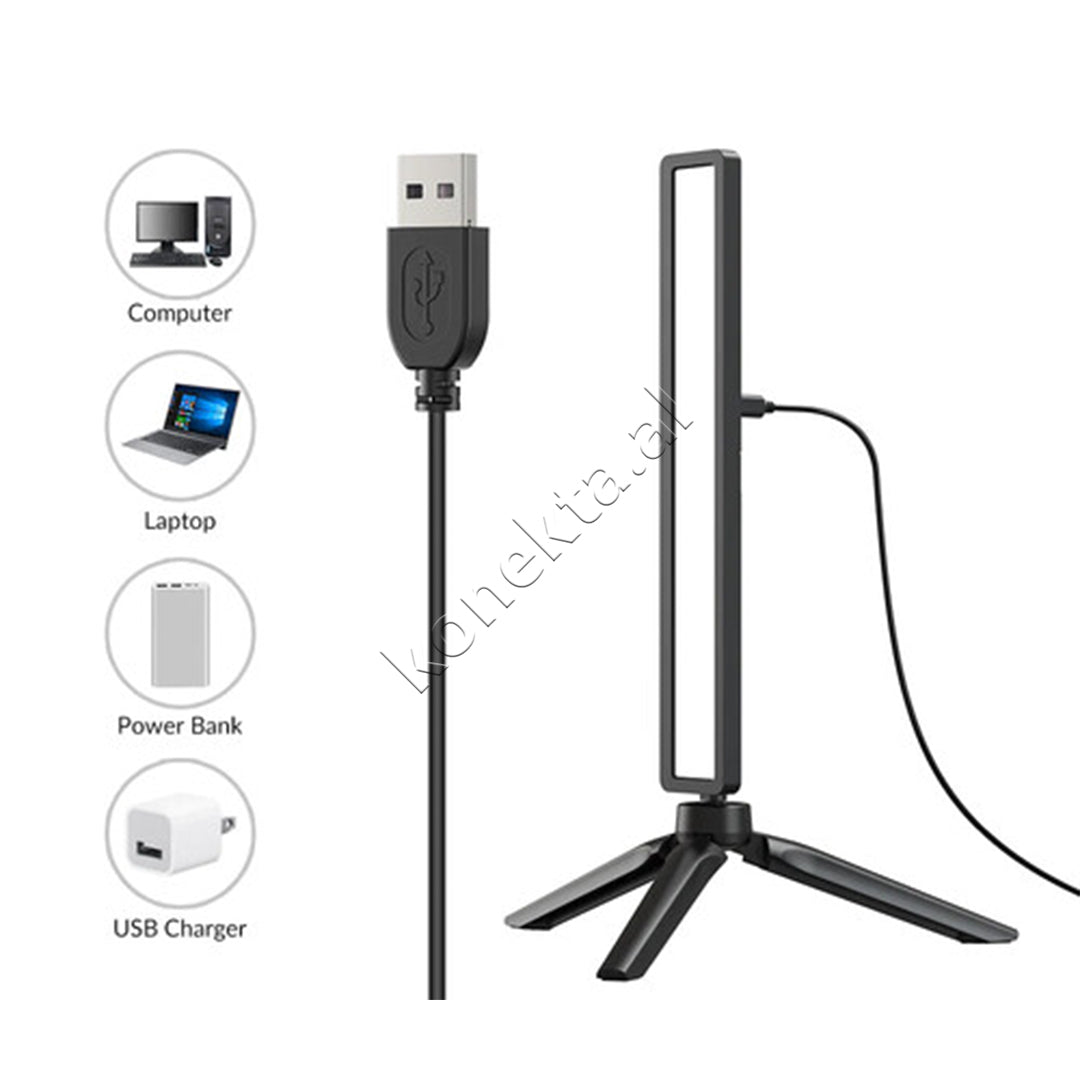 Panel Ndriçimi LED Me Tripod Dhe Kabell USB Apexel