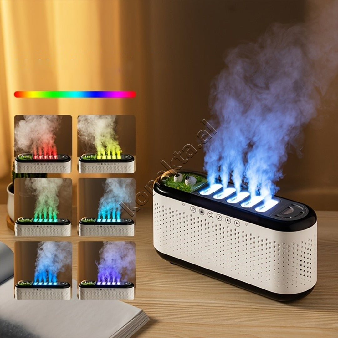 Aromatizues Me Altoparlant Bluetooth Dhe Drite Led 600ml