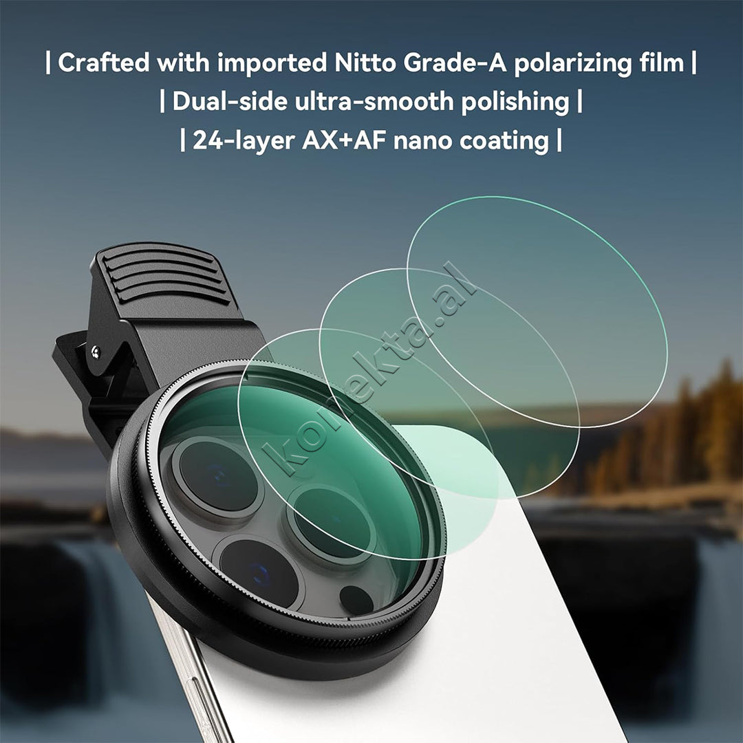 Filter CPL Profesional 52mm Per Smartphone Apexel