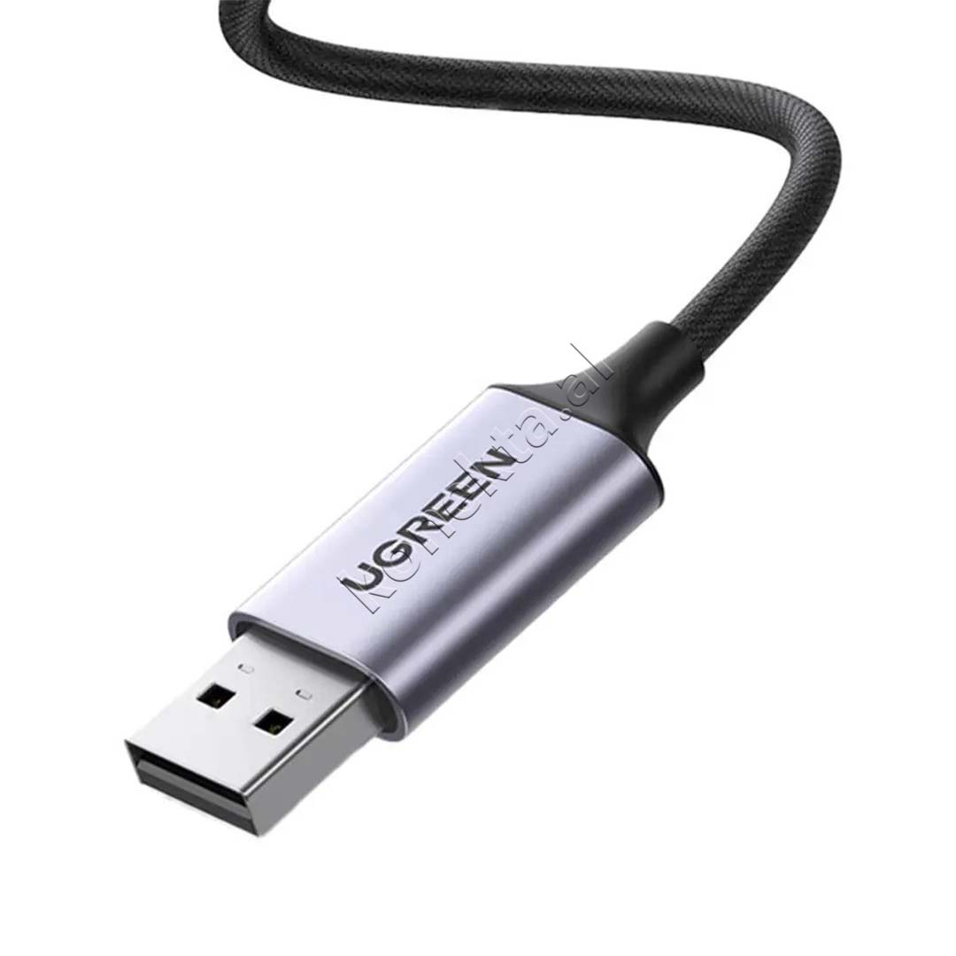 Adaptor Kabell USB-A 2.0 ne 3.5mm Audio Ugreen 25cm