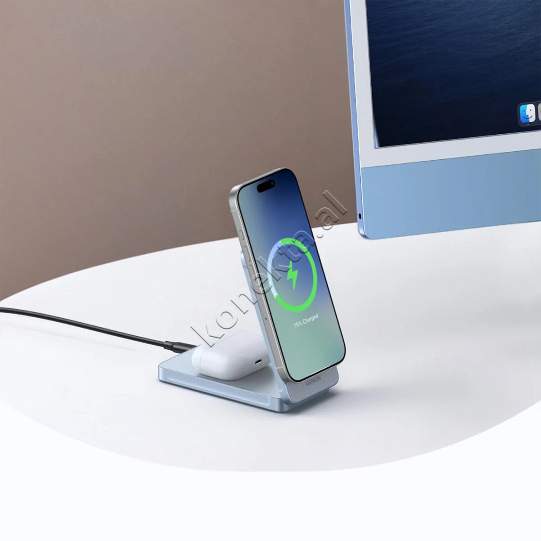 Mbajtese Magnetike Dhe Karikues Wireless 25W 2 Ne 1 Ugreen