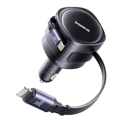 Adaptor Karikimi Per Makine 60W Me Fishe Lightning Dhe Type-C Te Terheqshme Baseus