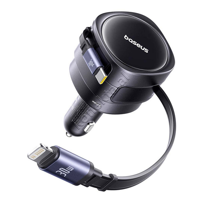 Adaptor Karikimi Per Makine 60W Me Fishe Lightning Dhe Type-C Te Terheqshme Baseus